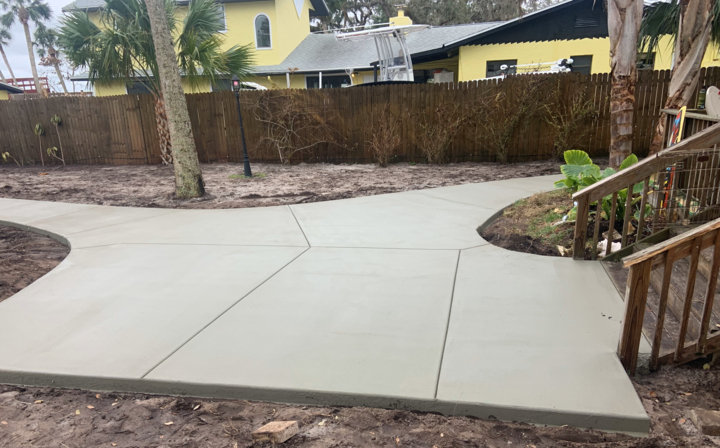 Finished concrete work in Edgewater