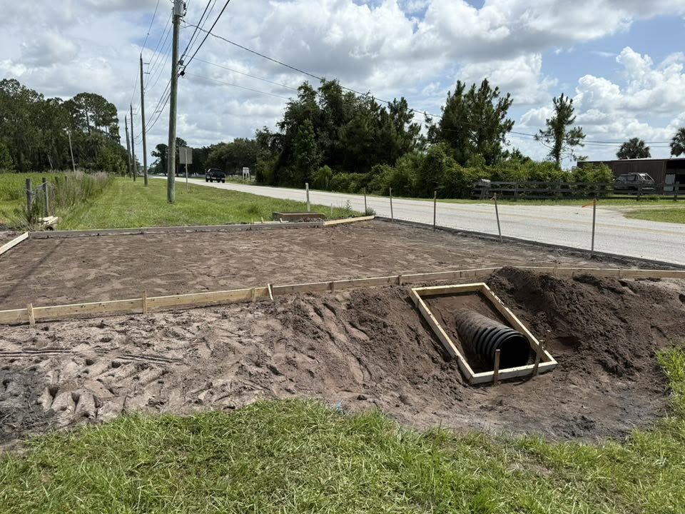 Grade work and site prep
