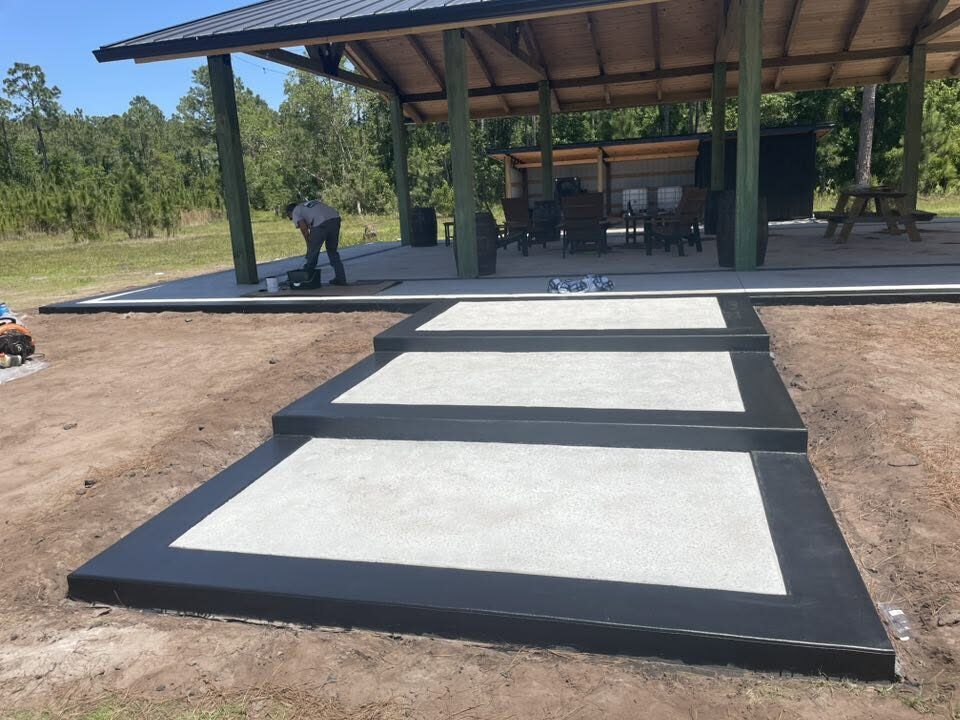 Pavilion patio and walkway