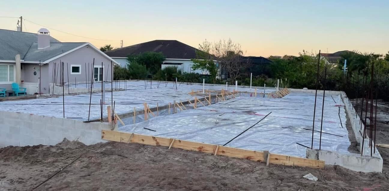 Foundation slab pour