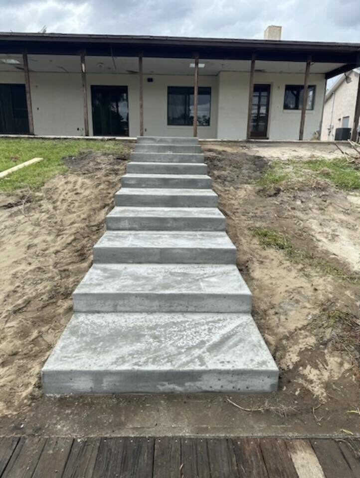 Concrete paver walkway