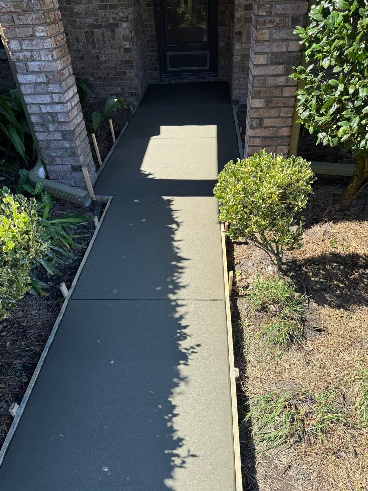 Garden walkway in concrete