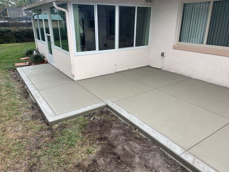 completed patio